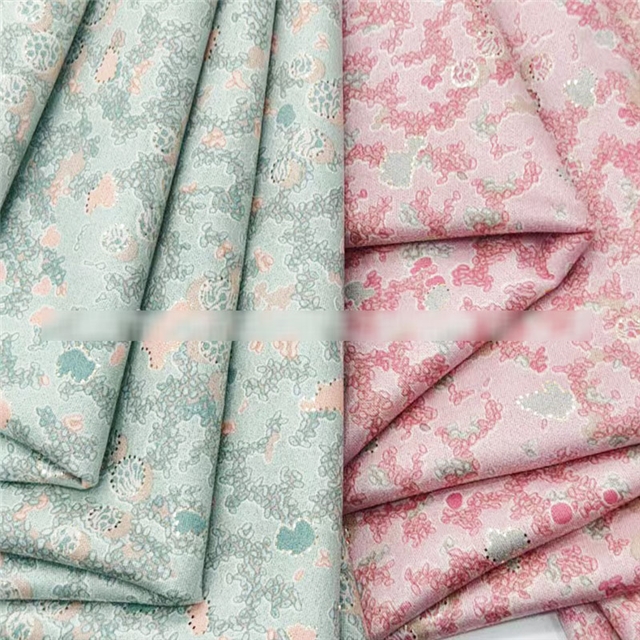 2 ways hot stamping leaves suede Fabric