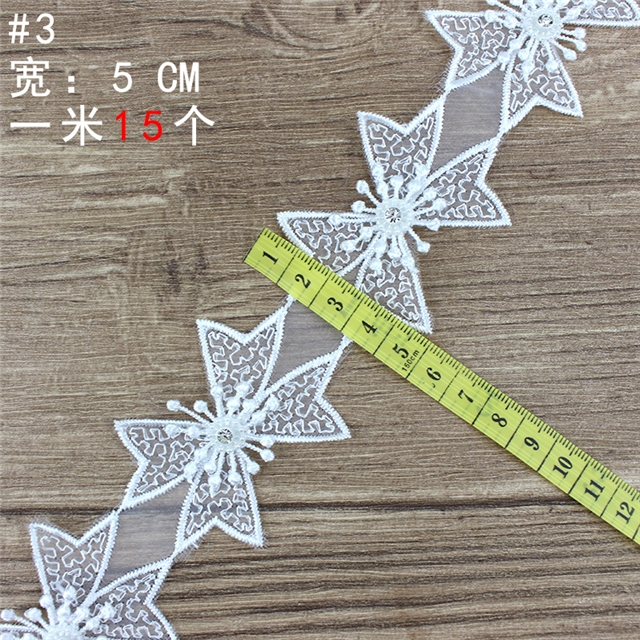 double layered lace with nail beads