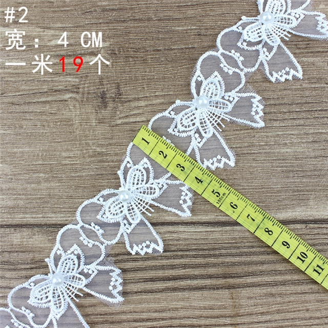 double layered lace with nail beads