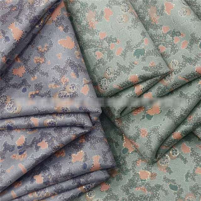 2 ways hot stamping leaves suede Fabric