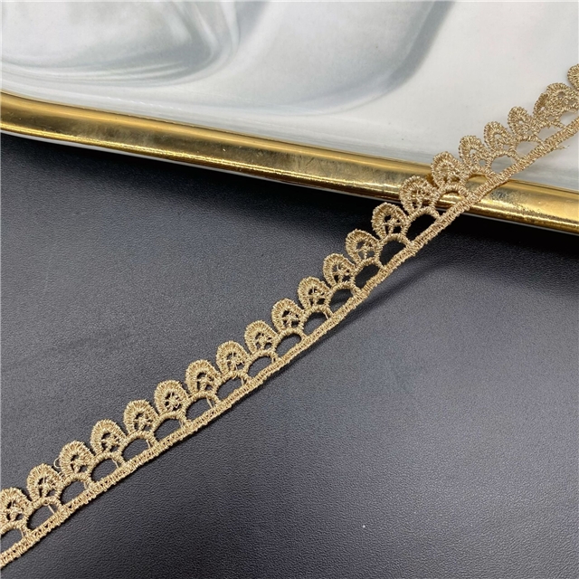 bow bear gold embroidered lace