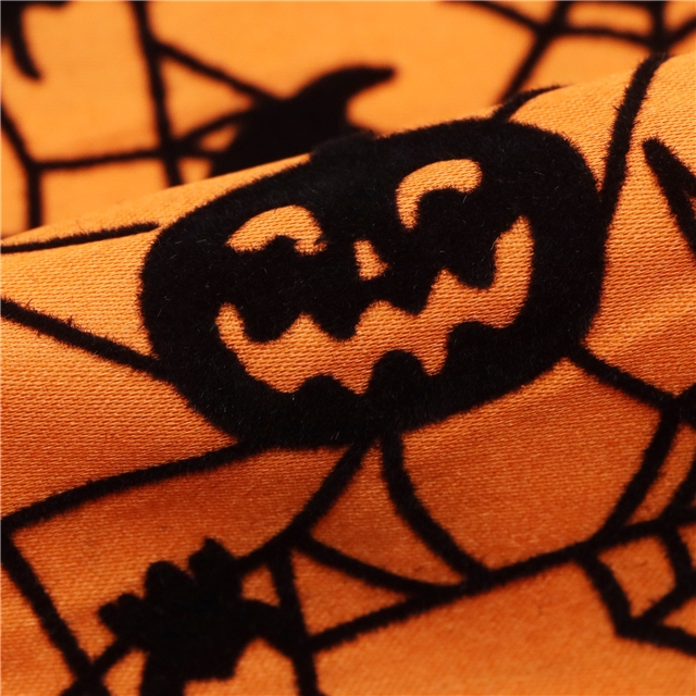 halloween series velvet satin fabric
