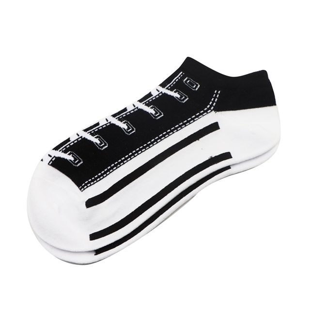 free size cotton shoelace color matching cotton fashion trendy socks black