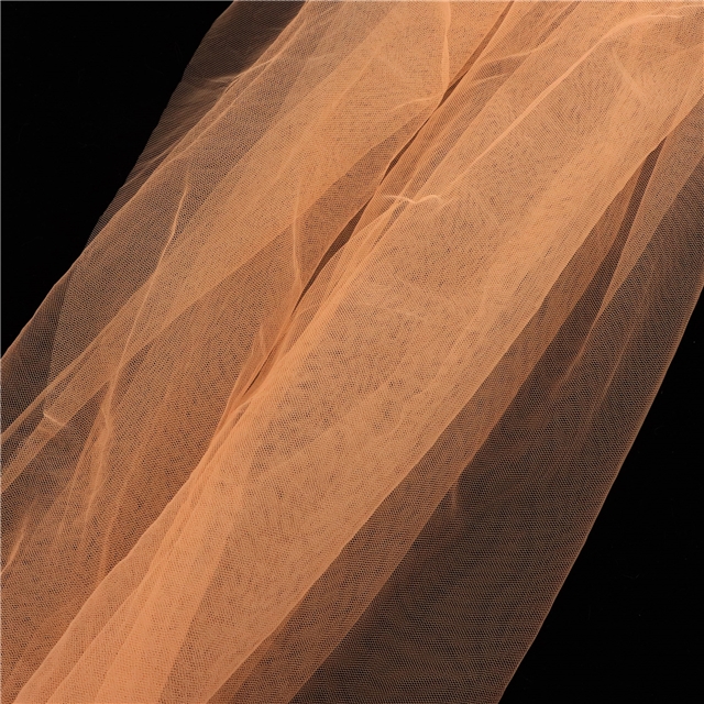plain nylon american mesh soft yarn fabric orange,50*160cm(19.7*63