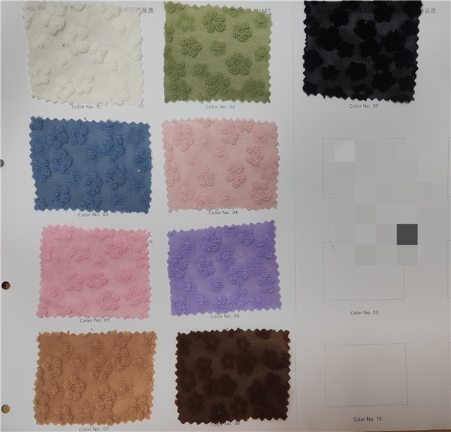 3d plush flower jacquard fabric