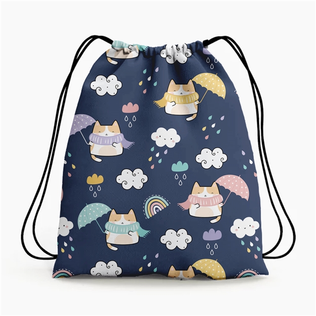 polyester cotton clouds raindrops series polyester cotton fabric set (4 pcs/set)