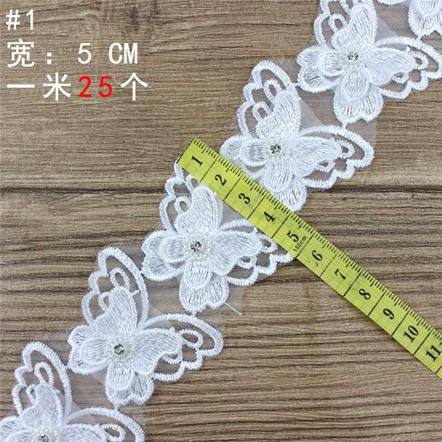 double layered lace with nail beads