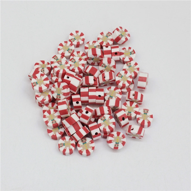 polymer clay christmas day series thick slice with hole polymer clay