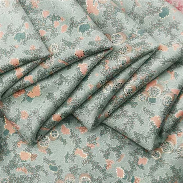 2 ways hot stamping leaves suede Fabric
