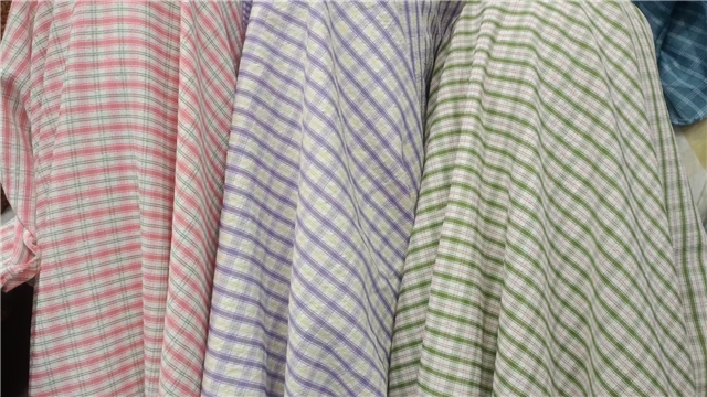plaid yarn dyed fabric 