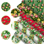 christmas series polyester cotton fabric set (6 pcs/set)
