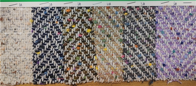 hot silver diamond double color woolen woven small fragrant fabric
