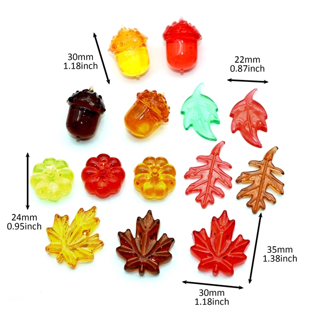plastic/resin mixed thanksgiving plastic acrylic pumpkin acorn maple leaf ornament