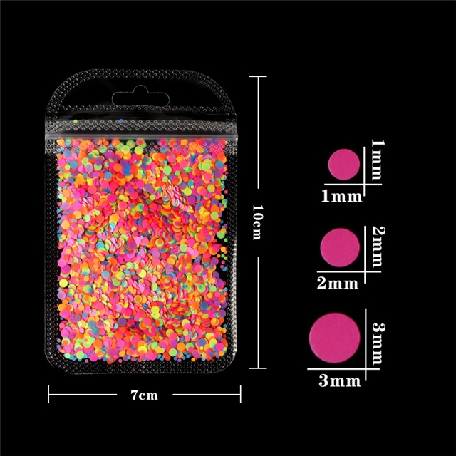 pet fluorescent large and small circular sequin packaging filling material