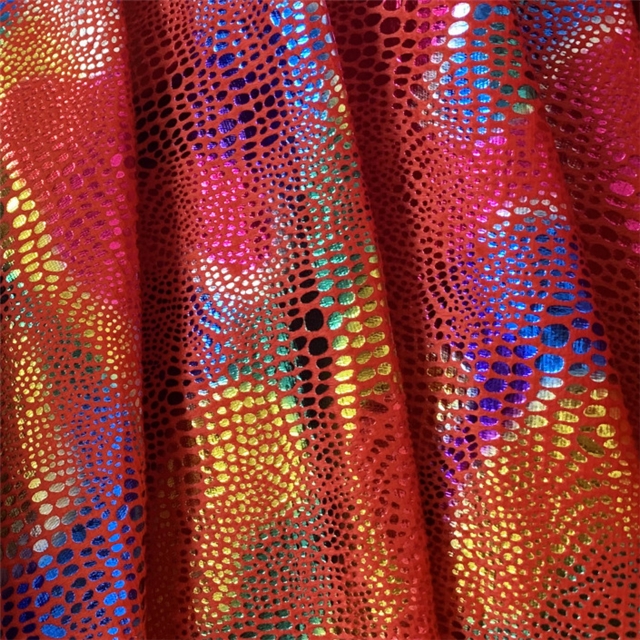 colourful gold hot stamping snake pattern pentagram short plush fabric