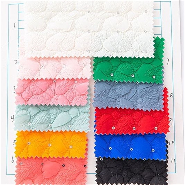 bubble sequins heart quilting embroidery ultrasonic clip cotton fabric