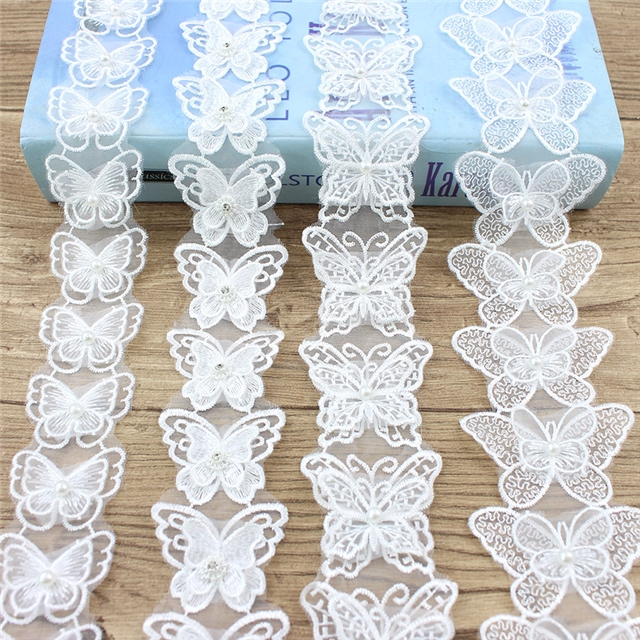double layered lace with nail beads