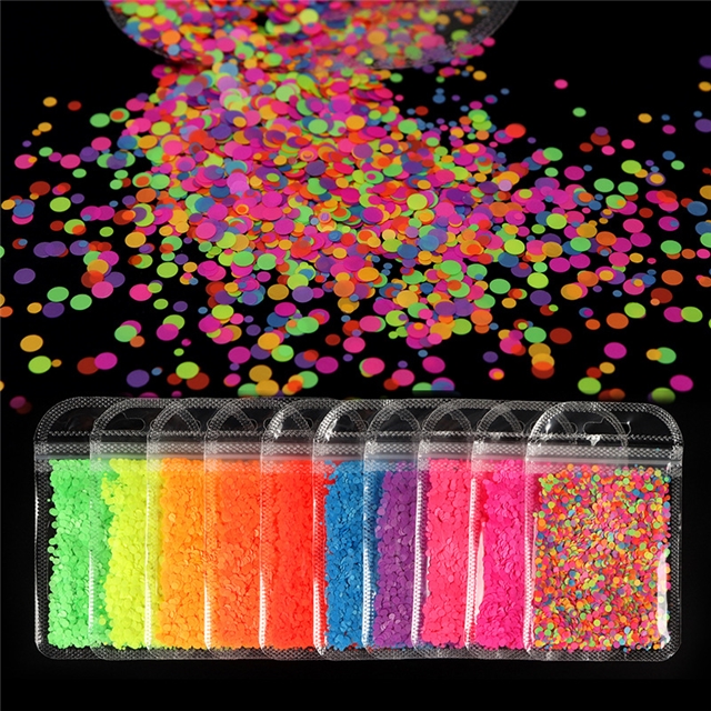 pet fluorescent large and small circular sequin packaging filling material