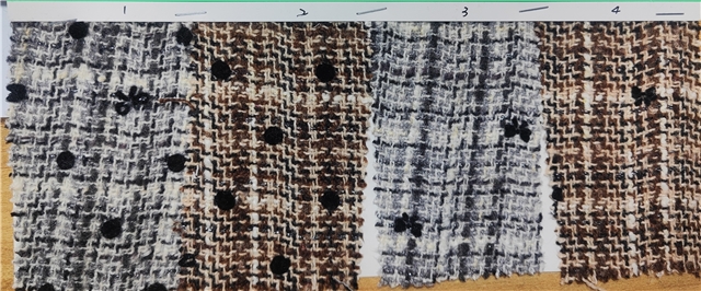 silver thread velvet dot bow woolen woven small fragrant fabric