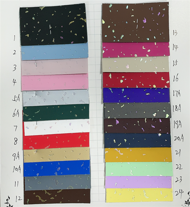 synthetic leather colourful gold hot stamping paint splatter synthetic leather