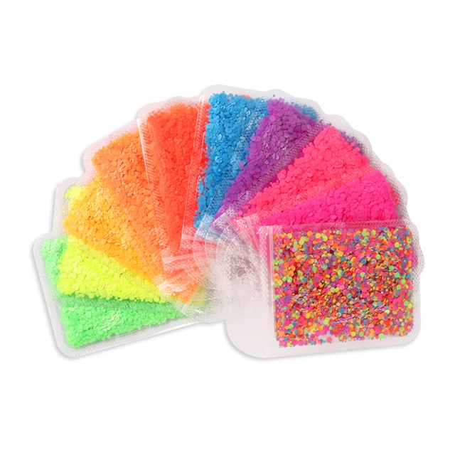 pet fluorescent large and small circular sequin packaging filling material