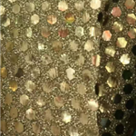 gold and silver wire hexagon sequins fabric