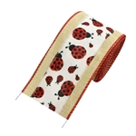 63mm ladybug fine linen embossing line edged