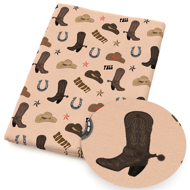 polyester cotton geometric star boots series polyester cotton fabric set (4 pcs/set)