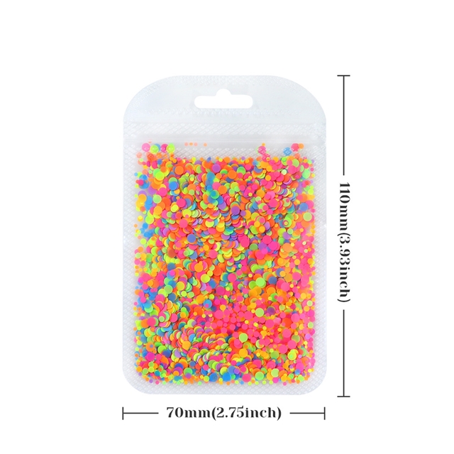 pet fluorescent large and small circular sequin packaging filling material