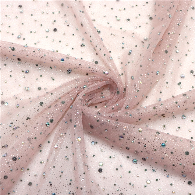 hotfix rhinestone crystals glitter mesh gauze  2#,50*150cm(19.7*59.1