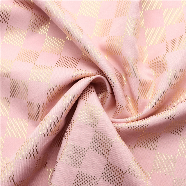 hot stamping checkered fabric 3#pink,50*145cm(19.7*57.1