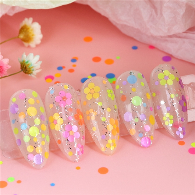 pet fluorescent large and small circular sequin packaging filling material