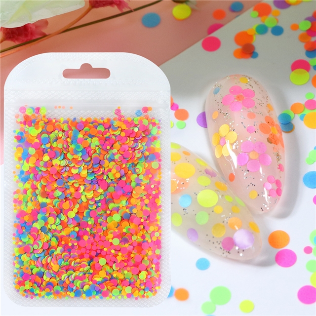pet fluorescent large and small circular sequin packaging filling material
