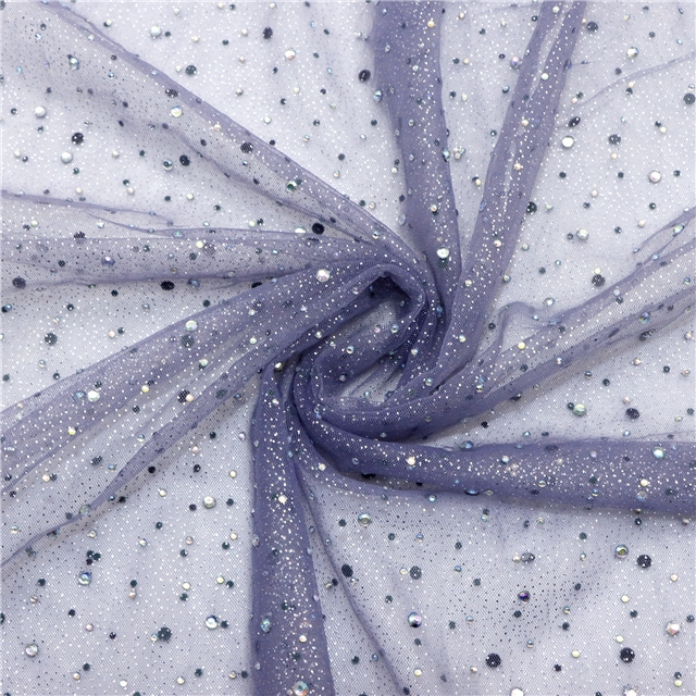 hotfix rhinestone crystals glitter mesh gauze 