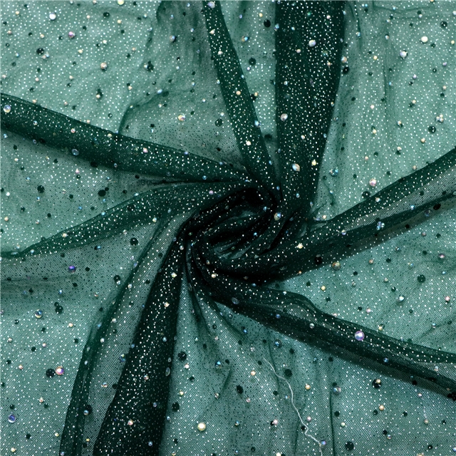 hotfix rhinestone crystals glitter mesh gauze 