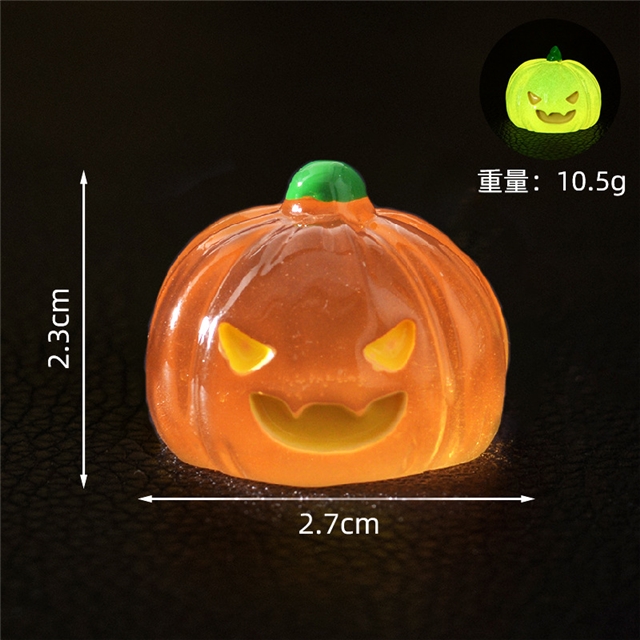 resin glow in the dark halloween pumpkin micro landscape decoration