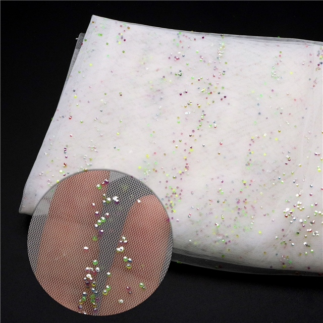 multicolour meteor plastic drill diamond mesh fabric