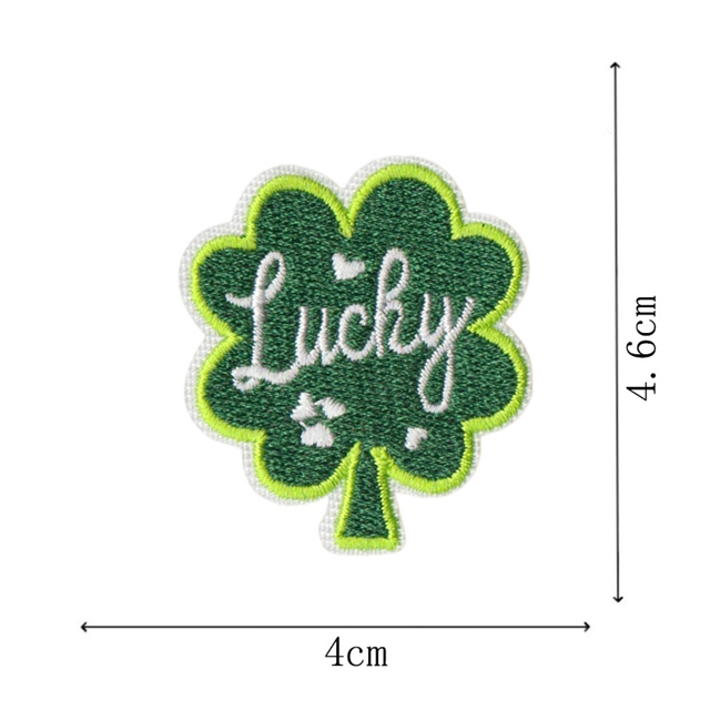 back with glue polyester and cotton st. patrick