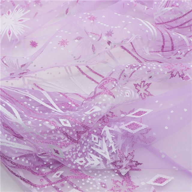 offset printing powder snowflake mesh fabric
