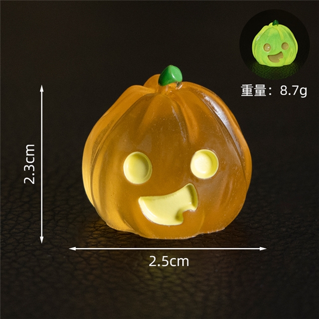 resin glow in the dark halloween pumpkin micro landscape decoration