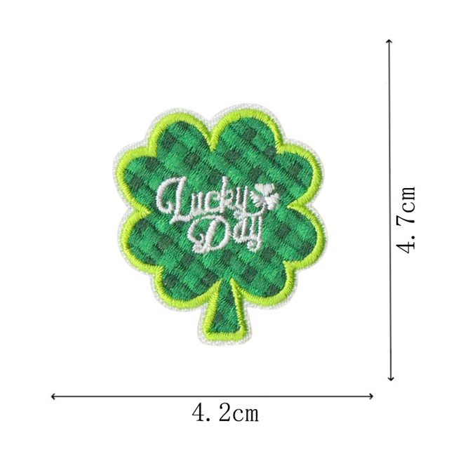 back with glue polyester and cotton st. patrick