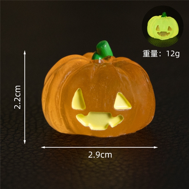 resin glow in the dark halloween pumpkin micro landscape decoration
