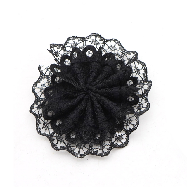 about:55*55m mesh double layer lace headmade flower