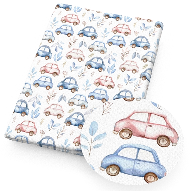 polyester cotton star moon car series polyester cotton fabric set (4 pcs/set)