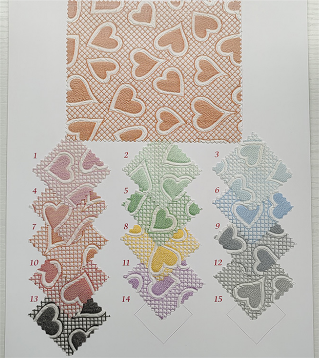 plain heart jacquard fabric