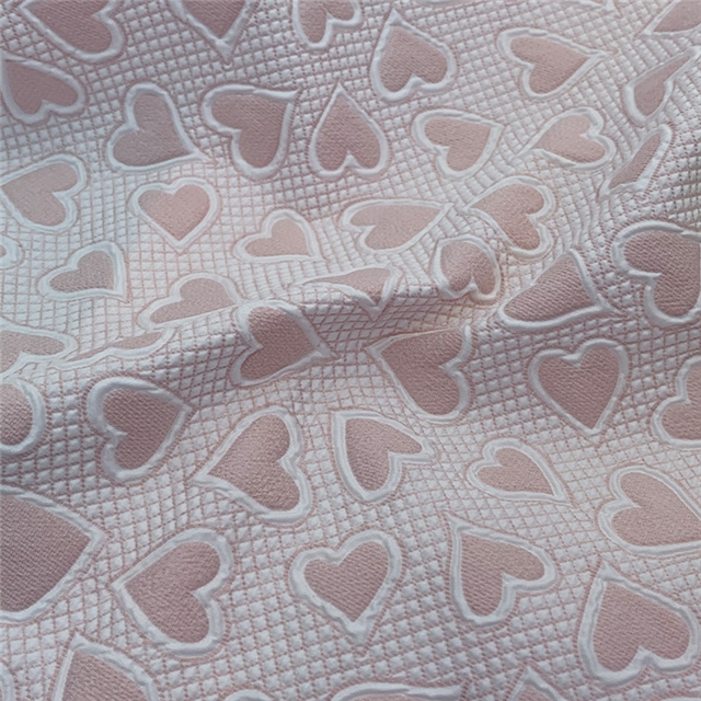 plain heart jacquard fabric
