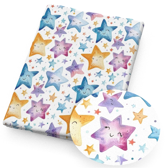 polyester cotton dinosaur star series polyester cotton fabric set (4 pcs/set)