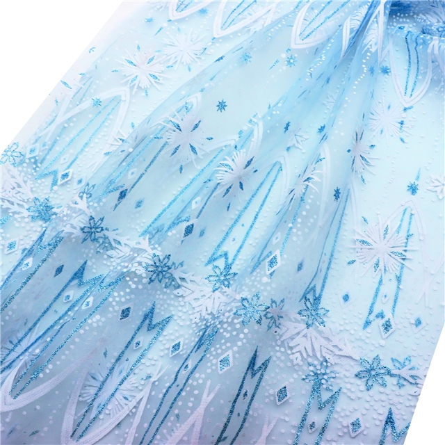 offset printing powder snowflake mesh fabric