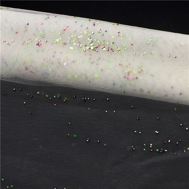 multicolour meteor plastic drill diamond mesh fabric