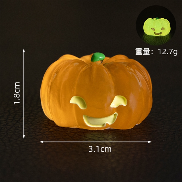 resin glow in the dark halloween pumpkin micro landscape decoration